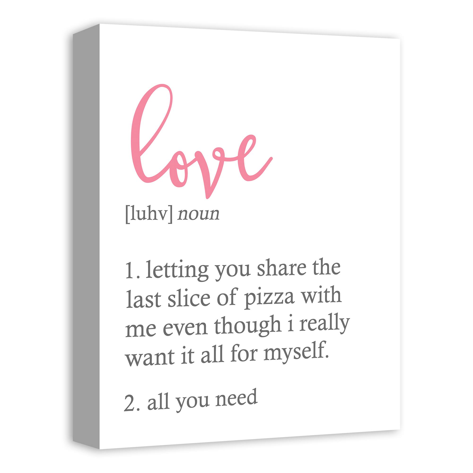 Love Definition Canvas Wall Art